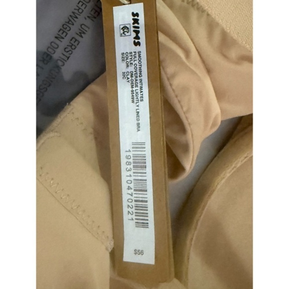 SKIMS Smoothing Full Coverage Bra Clay 32C NWT - Picture 5 of 6